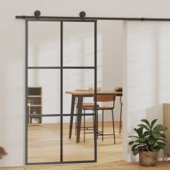 OMAXI Posuvné dveře s kováním ESG sklo a hliník 102 x 205 cm 649046