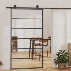 OMAXI Posuvné dveře s kováním ESG sklo a hliník 102 x 205 cm 649114