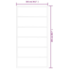 OMAXI Posuvné dveře s kováním ESG sklo a hliník 102 x 205 cm 649114