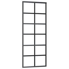 OMAXI Posuvné dveře s kováním ESG sklo a hliník 76 x 205 cm 649138