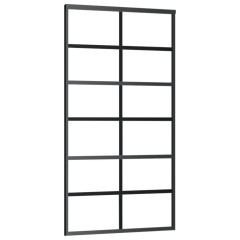 OMAXI Posuvné dveře s kováním ESG sklo a hliník 102 x 205 cm 649169