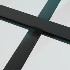 OMAXI Posuvné dveře s kováním ESG sklo a hliník 102 x 205 cm 649169