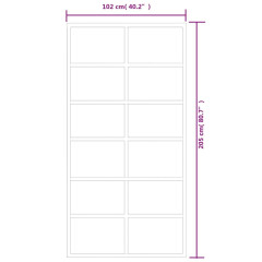 OMAXI Posuvné dveře s kováním ESG sklo a hliník 102 x 205 cm 649169