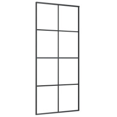 OMAXI Posuvné dveře s kováním 90x205 cm ESG sklo a hliník 648213