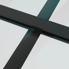 OMAXI Posuvné dveře s kováním 90x205 cm ESG sklo a hliník 648213