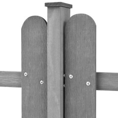 OMAXI Laťkový plot se sloupky 3 ks WPC 600 x 60 cm 568537