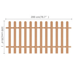 OMAXI Laťkový plot WPC 200 x 100 cm 568513