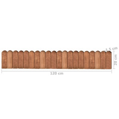 OMAXI Trávníkový lem hnědý 120 cm impregnované borové dřevo 853628