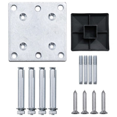 OMAXI Zahradní plot dřevoplast 175 x 186 cm šedý 813639