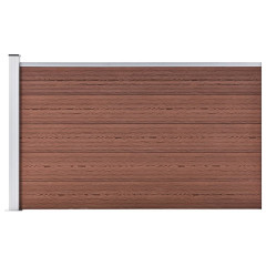 OMAXI Zahradní plot dřevoplast 175 x 105 cm hnědý 813684