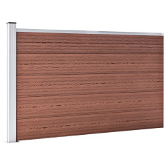OMAXI Zahradní plot dřevoplast 175 x 105 cm hnědý 813684