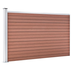 OMAXI Zahradní plot dřevoplast 175 x 105 cm hnědý 813684