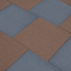 OMAXI Protipádové dlaždice 6 ks pryžové 50 x 50 x 3 cm šedé 768884