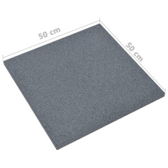 OMAXI Protipádové dlaždice 6 ks pryžové 50 x 50 x 3 cm šedé 768884