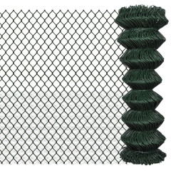 OMAXI Drátěné pletivo ocel 1,25 x 15 m zelené 849230