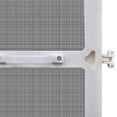 OMAXI Dveřní síť proti hmyzu s panty bílý rám 100 x 215 cm 914525