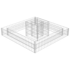 OMAXI Gabionový truhlík pozinkovaná ocel 120 x 120 x 20 cm 919513
