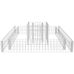 OMAXI Gabionový truhlík pozinkovaná ocel 120 x 120 x 20 cm 919513