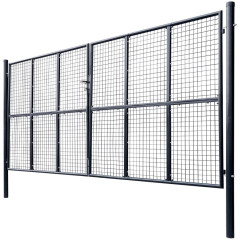 OMAXI Pletivá zahradní branka pozinkovaná ocel 415 x 175 cm šedá 624158