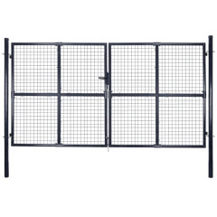 OMAXI Pletivá zahradní branka pozinkovaná ocel 306 x 150 cm šedá 624028