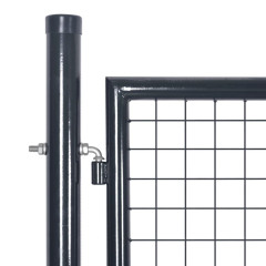 OMAXI Pletivá zahradní branka pozinkovaná ocel 306 x 150 cm šedá 624028