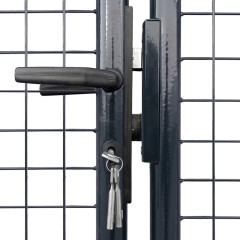 OMAXI Pletivá zahradní branka pozinkovaná ocel 306 x 150 cm šedá 624028