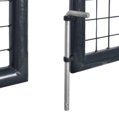 OMAXI Pletivá zahradní branka pozinkovaná ocel 306 x 150 cm šedá 624028