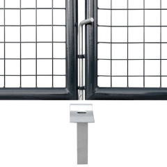 OMAXI Pletivá zahradní branka pozinkovaná ocel 306 x 150 cm šedá 624028