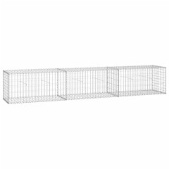 OMAXI Gabionová zeď s víky z pozinkované oceli 300 x 50 x 50 cm 592251