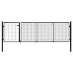 OMAXI Zahradní brána ocel 350 x 100 cm antracitová 736035