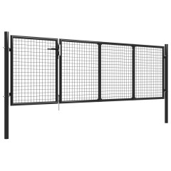 OMAXI Zahradní brána ocel 350 x 100 cm antracitová 736035