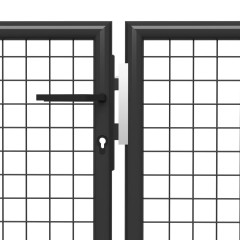 OMAXI Zahradní brána ocel 350 x 100 cm antracitová 736035