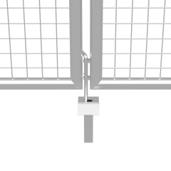OMAXI Zahradní branka pozinkovaná ocel 415 x 175 cm stříbrná 735823