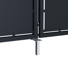 OMAXI Zahradní brána ocel 400 x 200 cm antracitová 738145