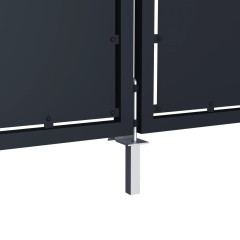 OMAXI Zahradní brána ocel 350 x 100 cm antracitová 738169