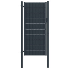 OMAXI Plotová branka PVC a ocel 100 x 124 cm antracitová 670669