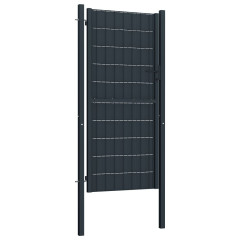 OMAXI Plotová branka PVC a ocel 100 x 124 cm antracitová 670669