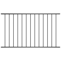OMAXI Plotový panel s práškovým nástřikem z oceli 1,7 x 1,25 m černý 670522