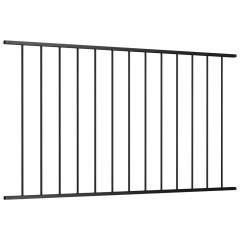OMAXI Plotový panel s práškovým nástřikem z oceli 1,7 x 1,25 m černý 670522