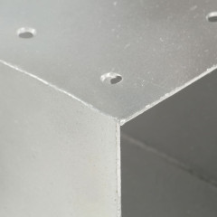 OMAXI Trámová spojka 4 ks ve tvaru X pozinkovaný kov 81 x 81 mm 833903