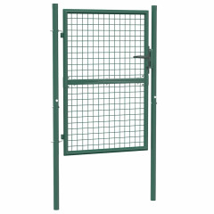 OMAXI Plotová branka ocel 100 x 125 cm zelená 768991