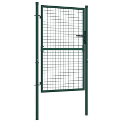 OMAXI Plotová branka ocel 100 x 125 cm zelená 768991