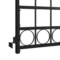OMAXI Zahradní branka s obloukem ocelová 89 x 200 cm černá 769165