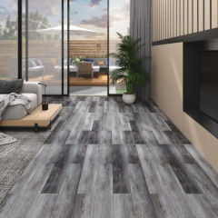 OMAXI Nesamolepicí PVC podlahová prkna 5,26 m² 2 mm lesklá šedá 997650