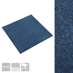 OMAXI Kobercové podlahové dlaždice 20 ks 5 m² 50 x 50 cm tmavě modré 065570