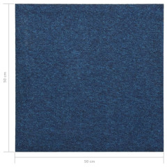 OMAXI Kobercové podlahové dlaždice 20 ks 5 m² 50 x 50 cm tmavě modré 065570