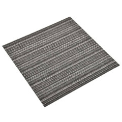 OMAXI Kobercové podlahové dlaždice 20ks 5m² 50x50 cm proužky antracit 065501