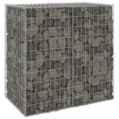 OMAXI Gabionová zeď s víky pozinkovaná ocel 100 x 60 x 100 cm 110119