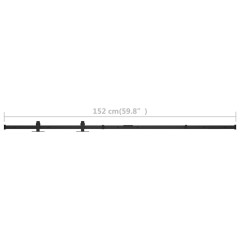 OMAXI Kování pro posuvné dveře skříně uhlíková ocel 152 cm 152072