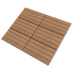 OMAXI Terasové dlaždice 6 ks WPC 60 x 30 cm 1,08 m² hnědé 195246
